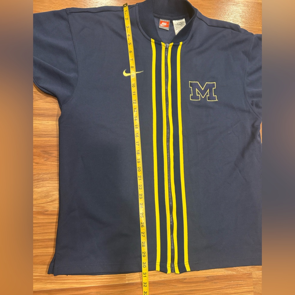 Nike University of Michigan Full Zip Knit Vintage Y2K Warm up Jacket Men’s Large - Picture 8 of 9